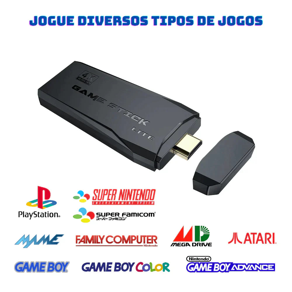 VideoGame Stick Retrô 10 Mil Jogos + Brinde (ÚLTIMAS UNIDADES)