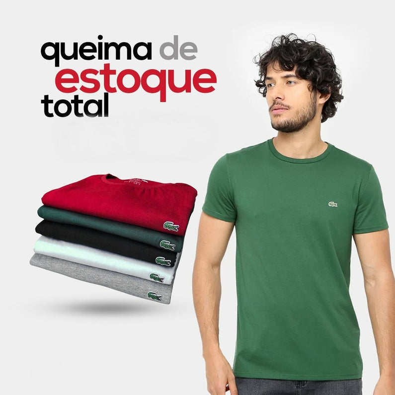 Kit 5 Camisetas Lacoste - COMPRE 1 E LEVE 5 (ÚLTIMAS UNIDADES)