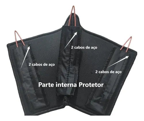 VitalGuard® - Protetor de Pescoço/Jugular com 6 cabos de aço (BRINDE EXCLUSIVO)