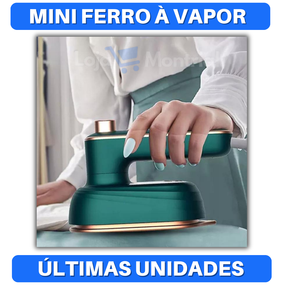 Mini Ferro de Passar Roupas à Vapor (ÚLTIMAS UNIDADES)