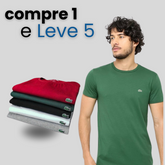 Kit 5 Camisetas Lacoste - COMPRE 1 E LEVE 5 (ÚLTIMAS UNIDADES)