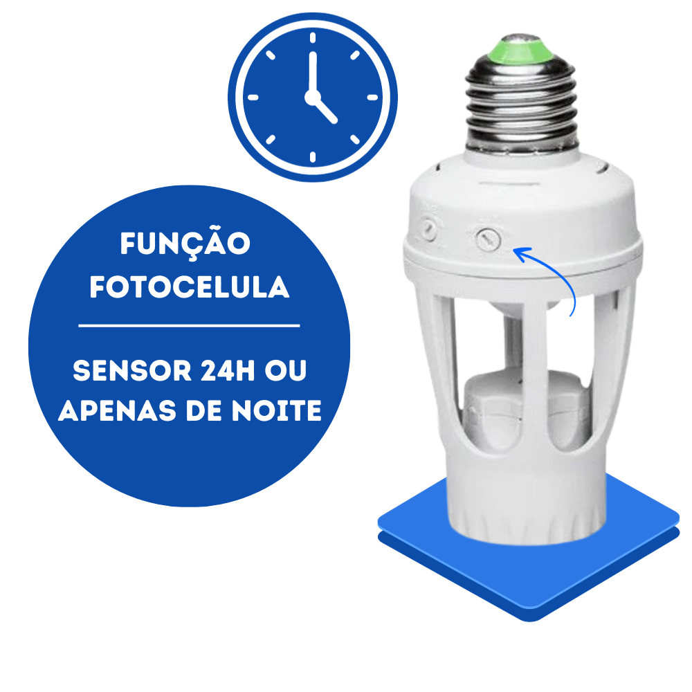 Sensor de Movimento Para Lâmpada Bivolt (COMPRE 1 E LEVE 2)