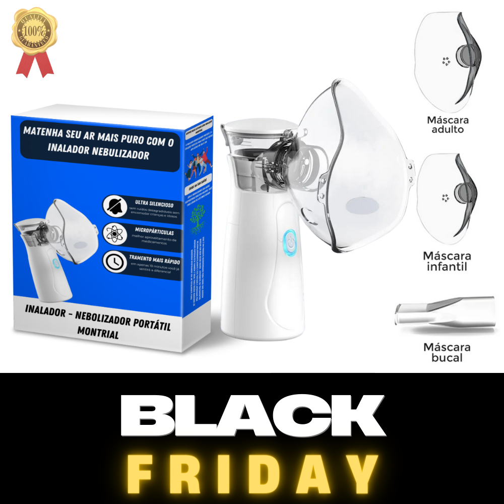 Inalador Nebulizador Montrial © - Portátil e Ultra Silencioso