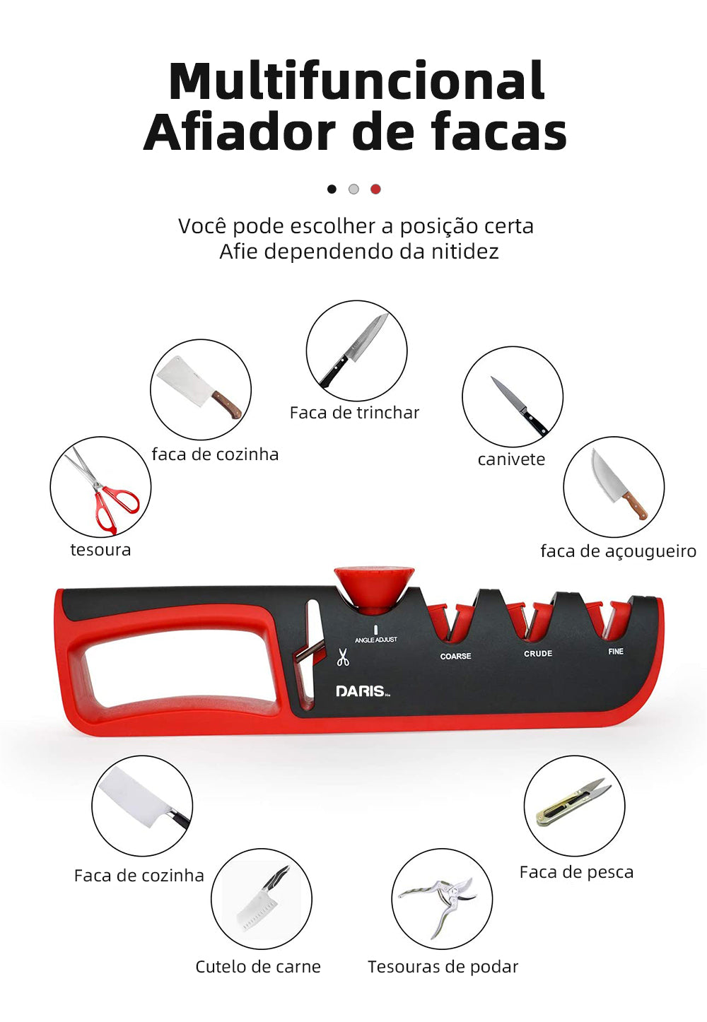 Sharp Blade ™ - Afiador de Lâminas Profissional 5 em 1