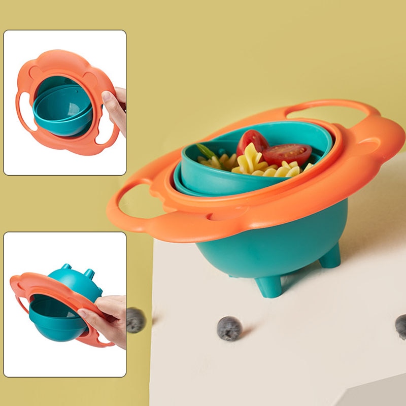 Tigela BabyPro™ - Tigela Rotativa 360º Graus Alimentação Infantil