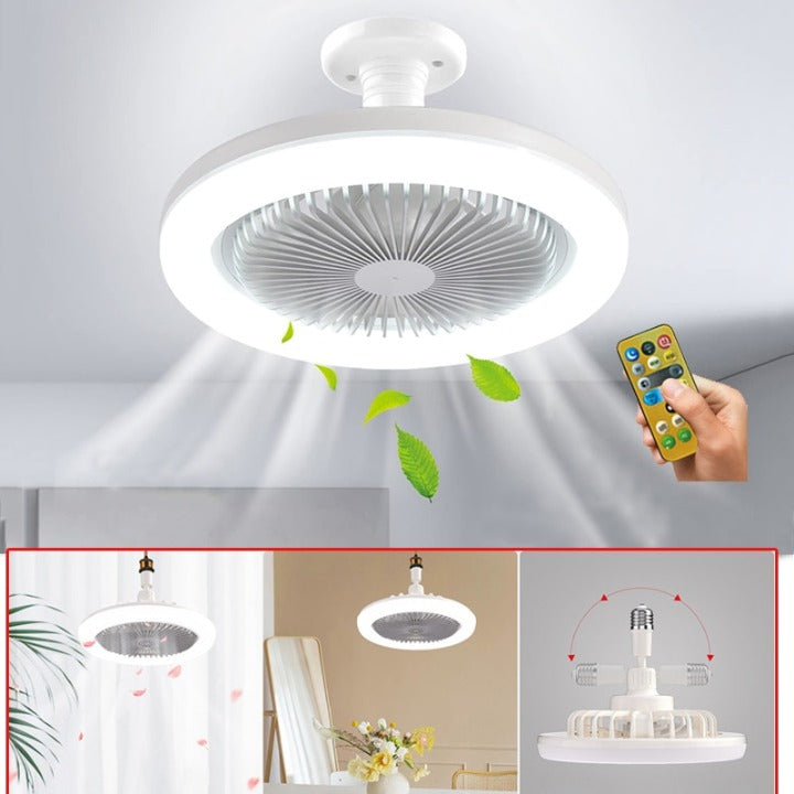 Luminária Led Com Ventilador 2 em 1 / Controle Remoto Junto