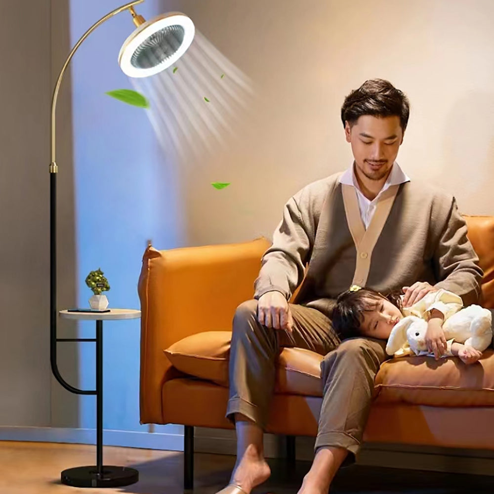Luminária Led Com Ventilador 2 em 1 / Controle Remoto Junto