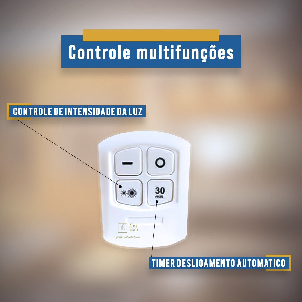 Kit 3 Lâmpadas de Led - Sem fio com Controle Remoto (ÚLTIMAS UNIDADES)