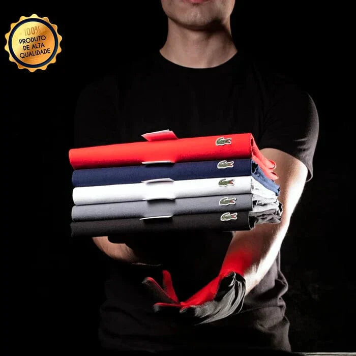 Kit 5 Camisetas Lacoste - COMPRE 1 E LEVE 5 (ÚLTIMAS UNIDADES)