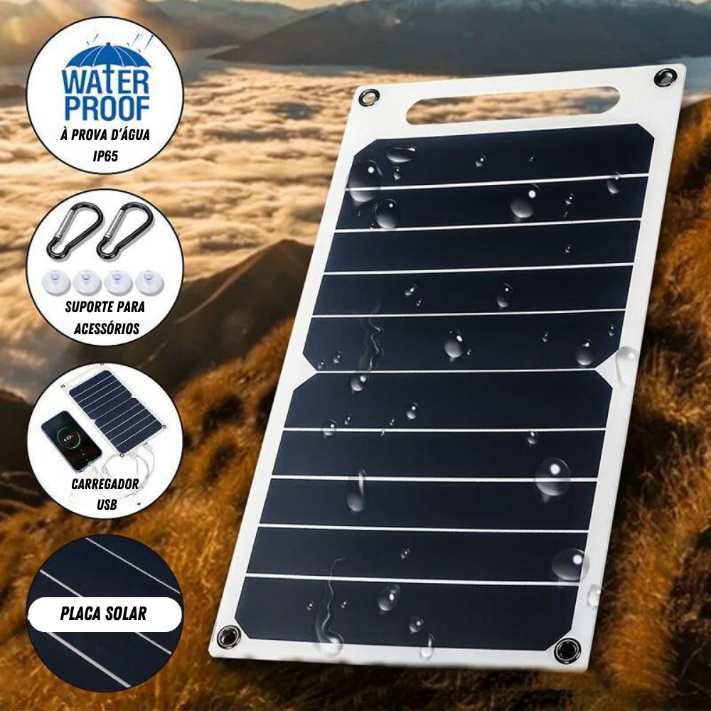 Painel Solar 30W À Prova D' Água - [ÚLTIMAS UNIDADES]