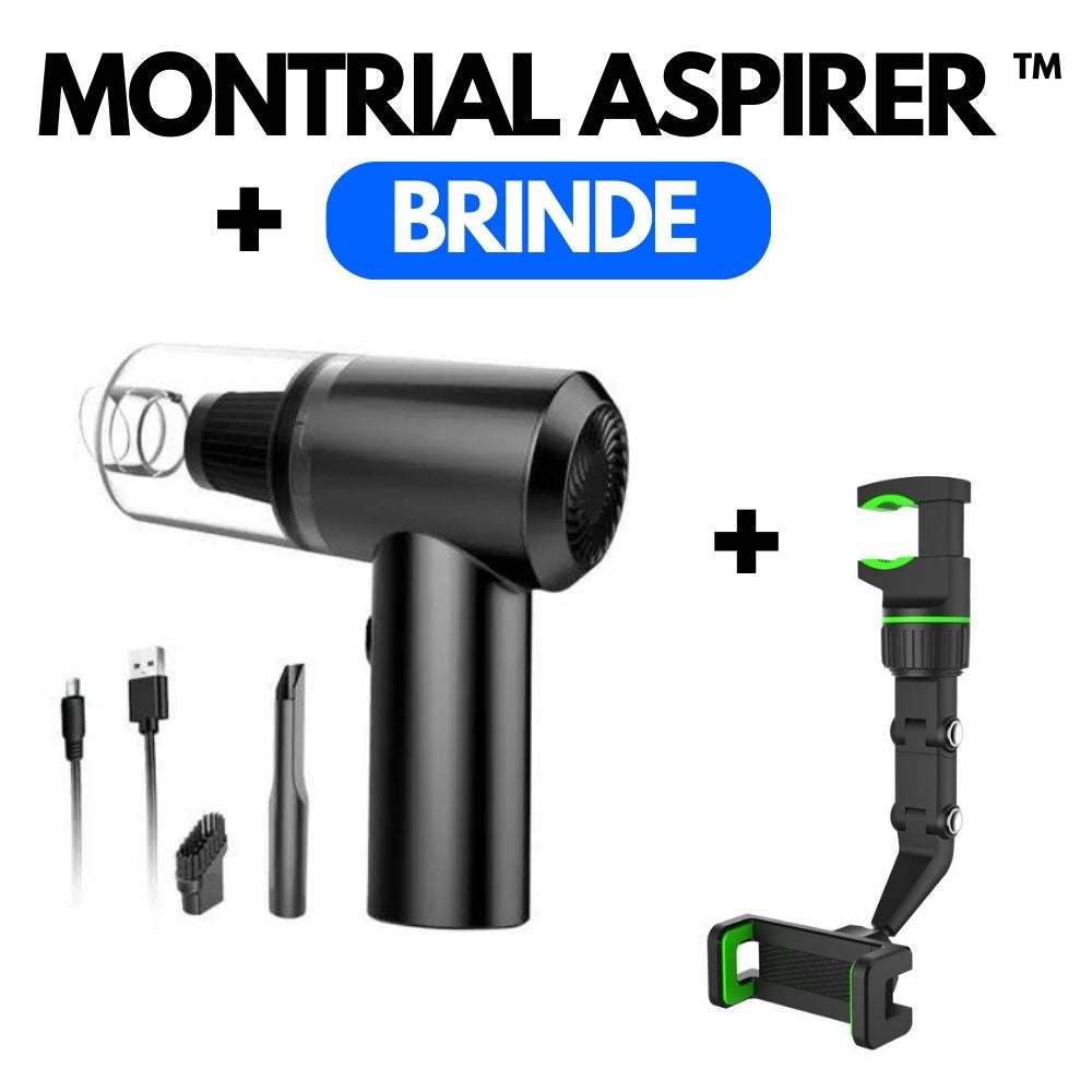 MontrialAspirer ™ - Mini Aspirador Portátil + Suporte Brinde [PROMOÇÃO LIMITADA ATÉ AS 23:59 DE HOJE]