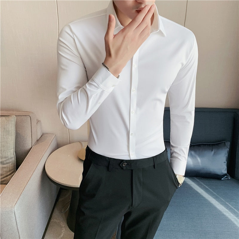 Camisa Social Elastica Masculino
